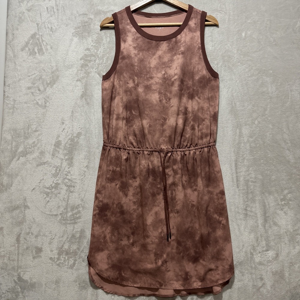 ATHLETA Rincon Printed Dress Women's M Evian Hearth Rose Sleeveless‎ Crew Neck